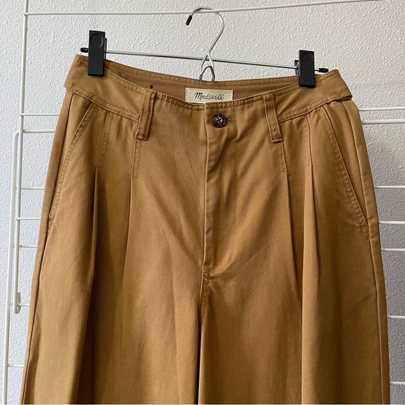 Madewell Corwin Pleated Straight Pants - Size 4 - Toffee - Picture 4 of 11